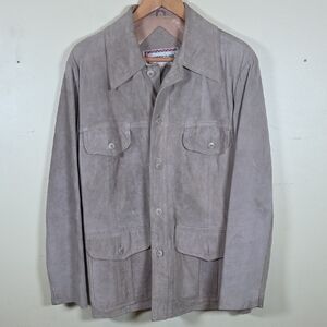 Vintage McGregor Leather Suede Coat Sz 42 Western Blazer Barn Coat Heavyweight